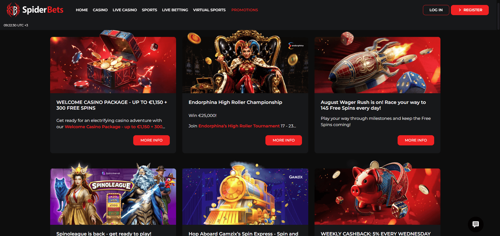 SpiderBets Casino Promotions