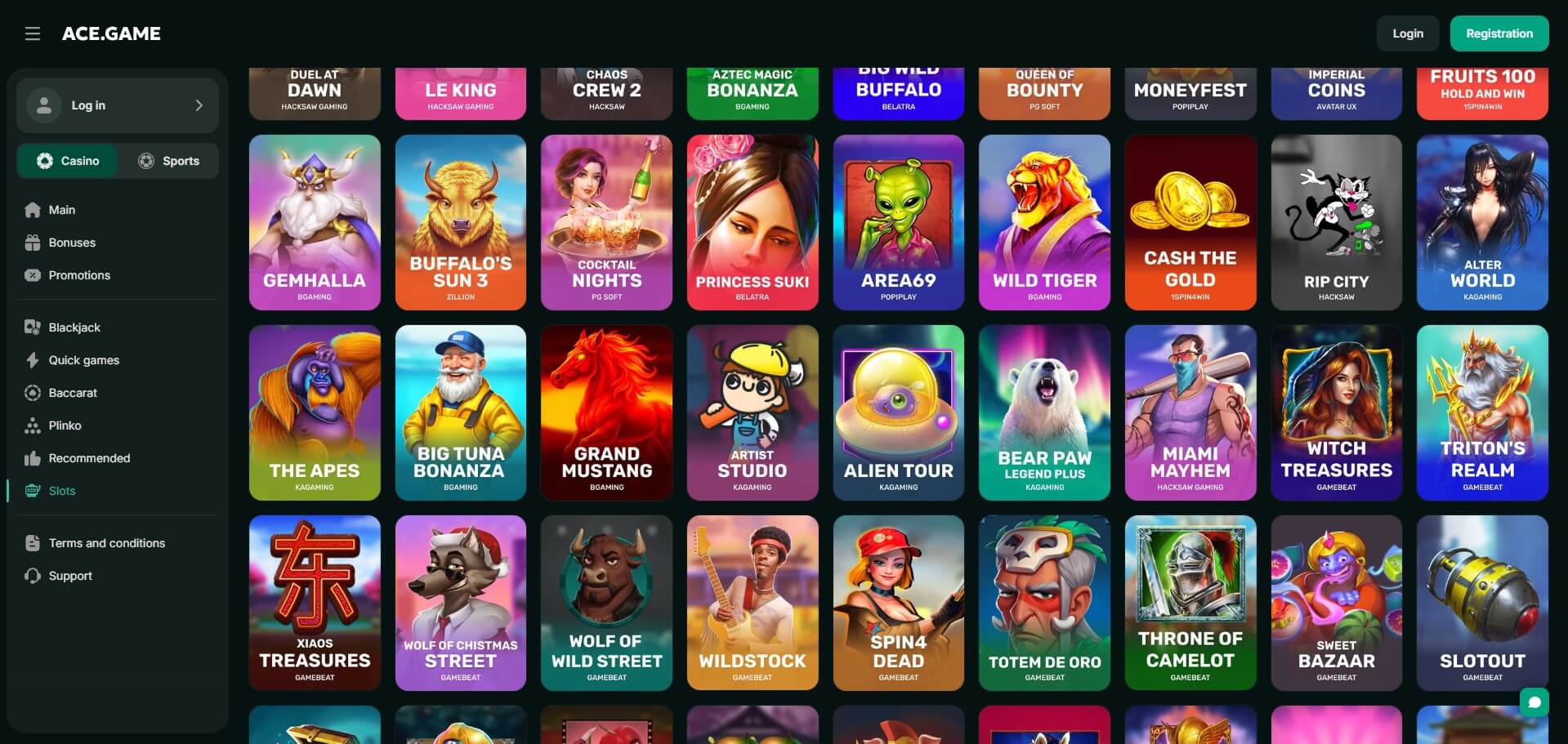 Ace Game Casino Games