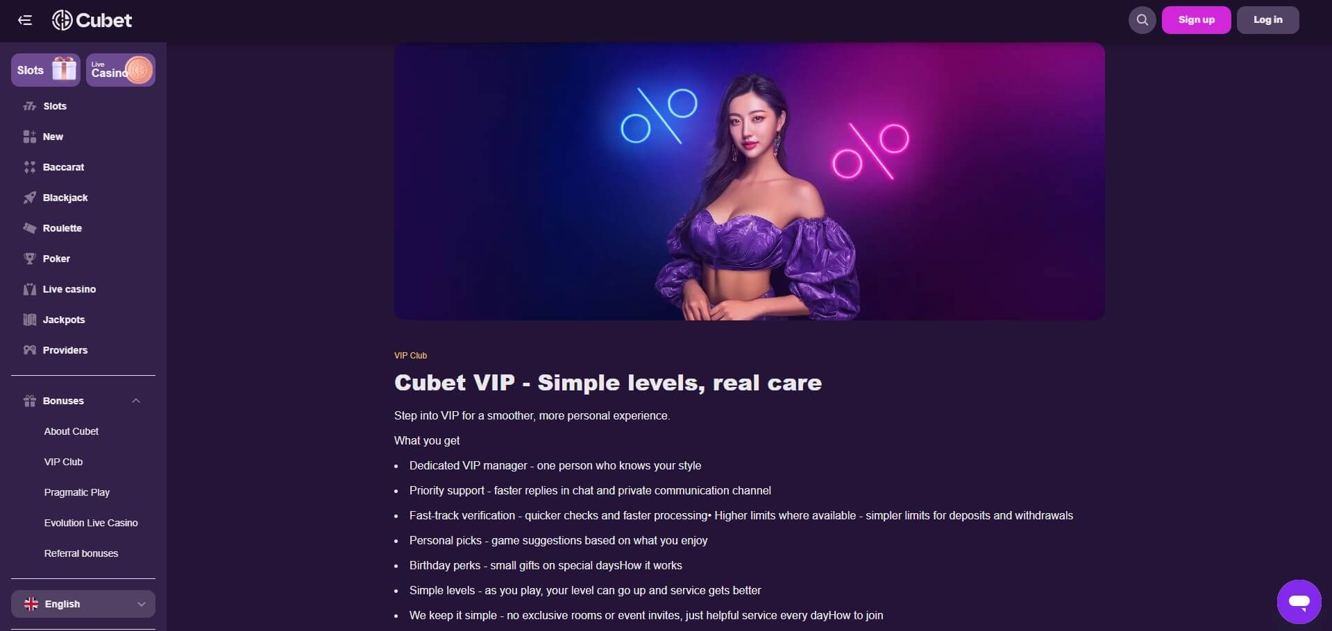 Cubet Casino VIP Club