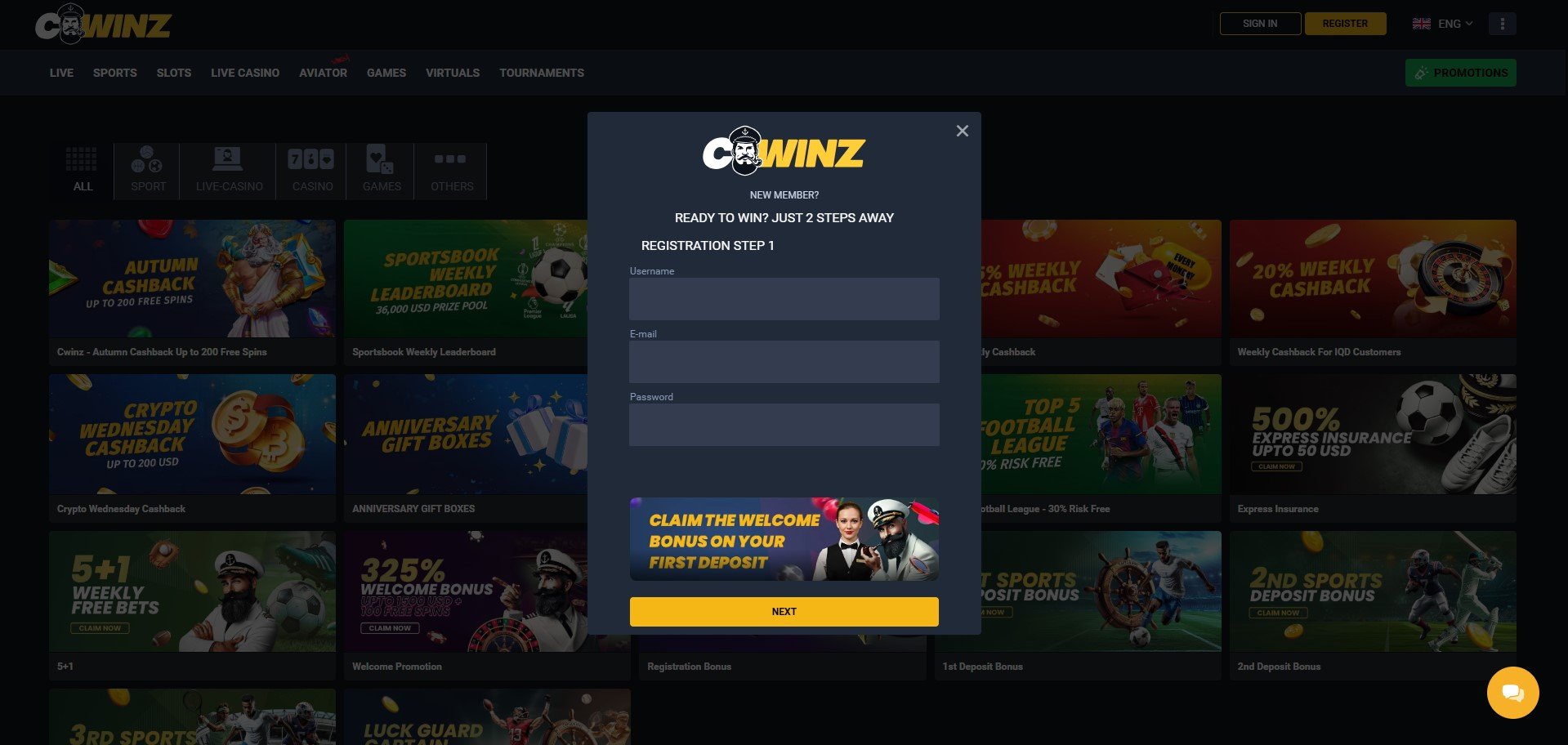 Cwinz Casino Sign Up