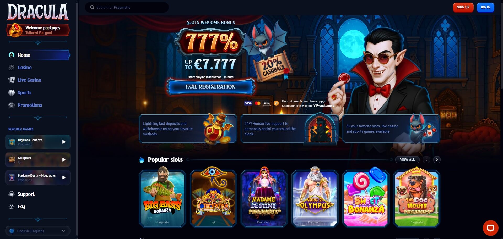 Dracula Casino Review