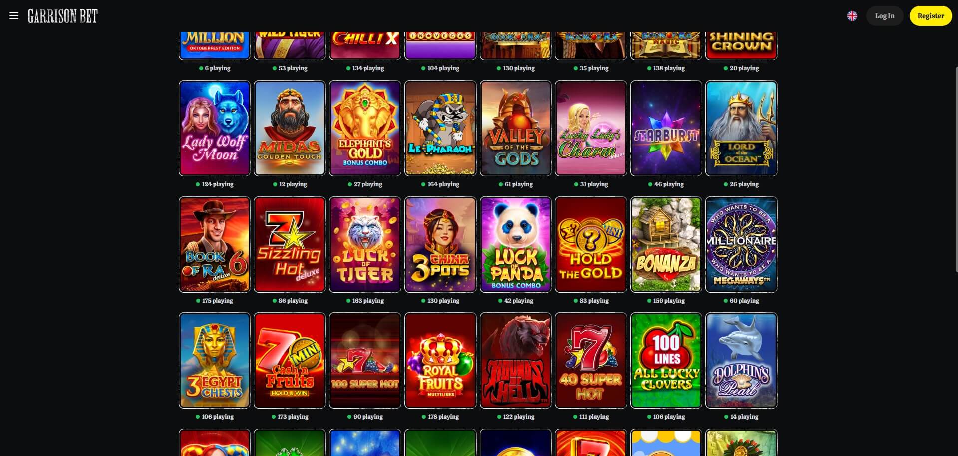 GarrisonBet Casino Games