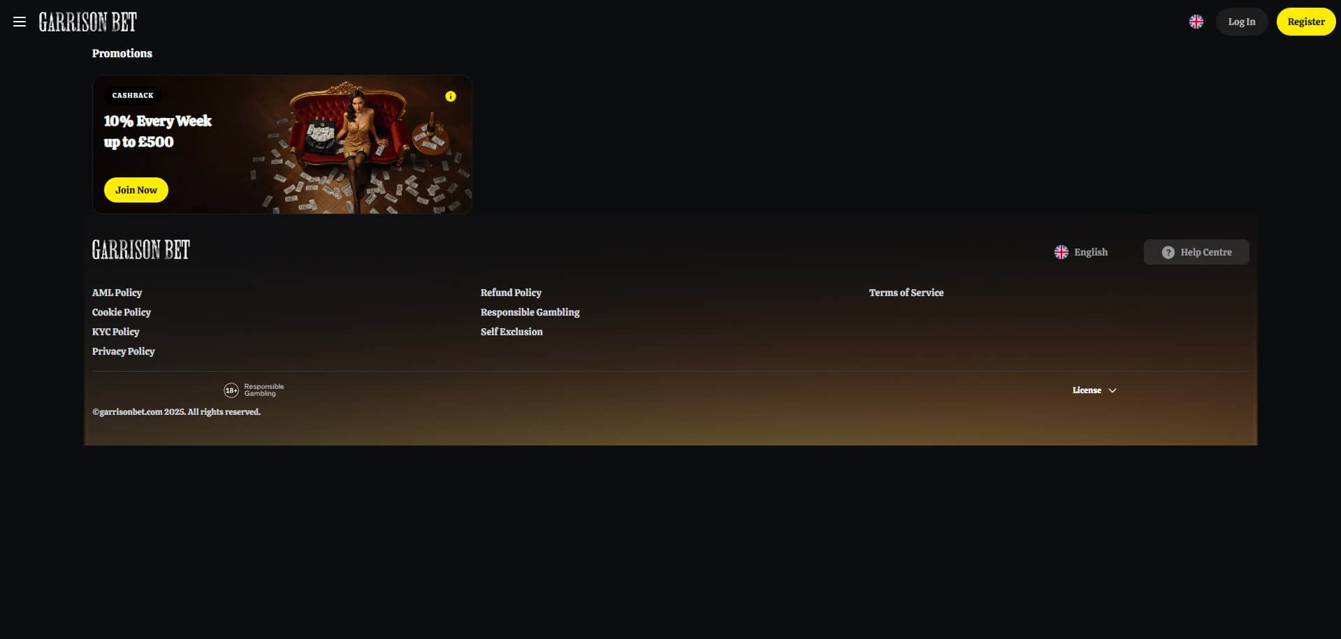 GarrisonBet Casino Promotions