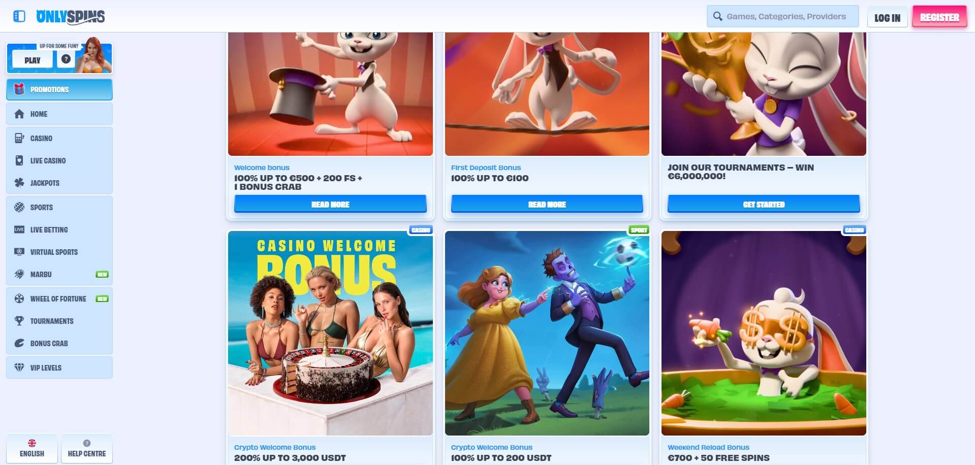 Only Spins Casino Promotions