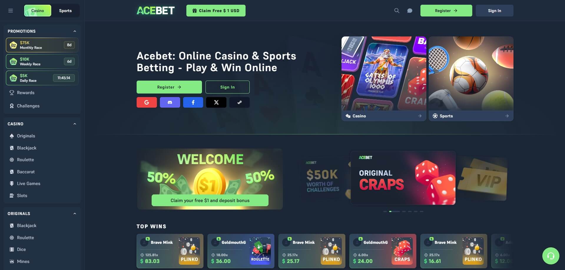 Acebet Casino Review