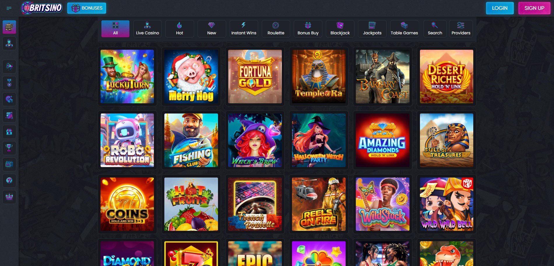Britsino Casino Games