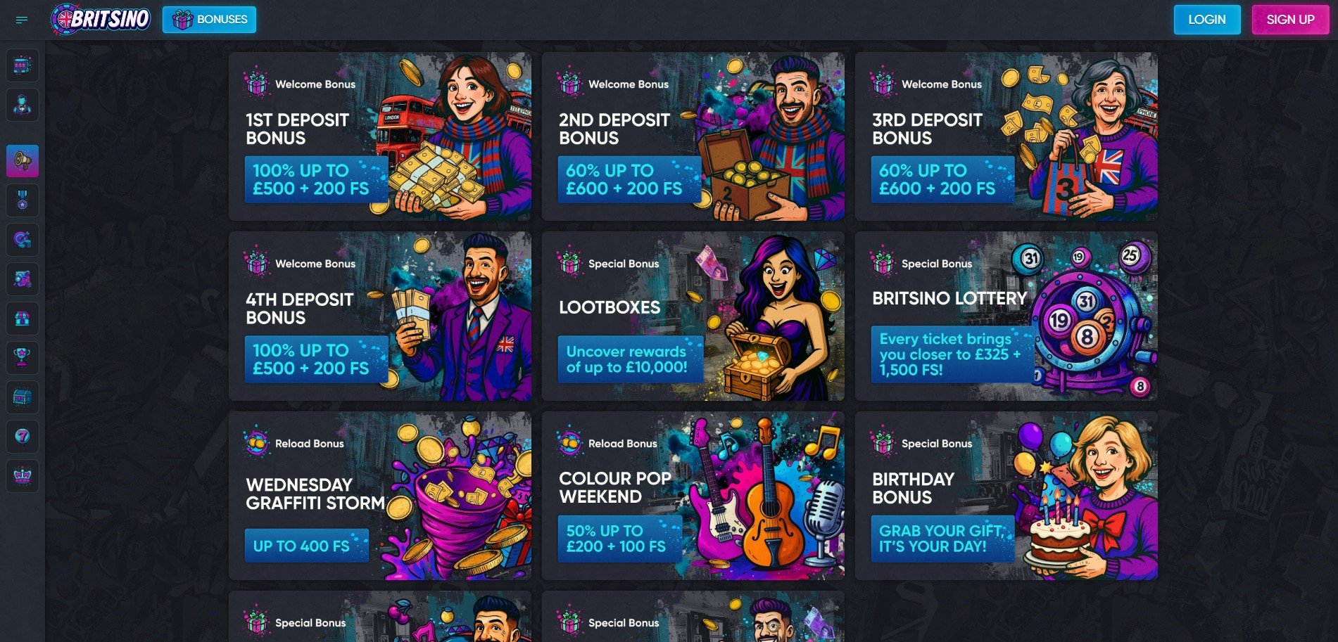 Britsino Casino Promotions