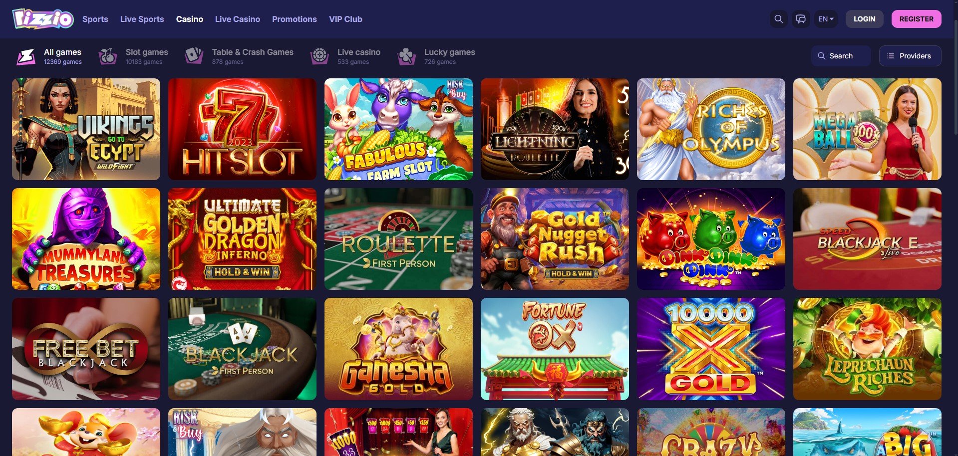 Rizzio Casino Games