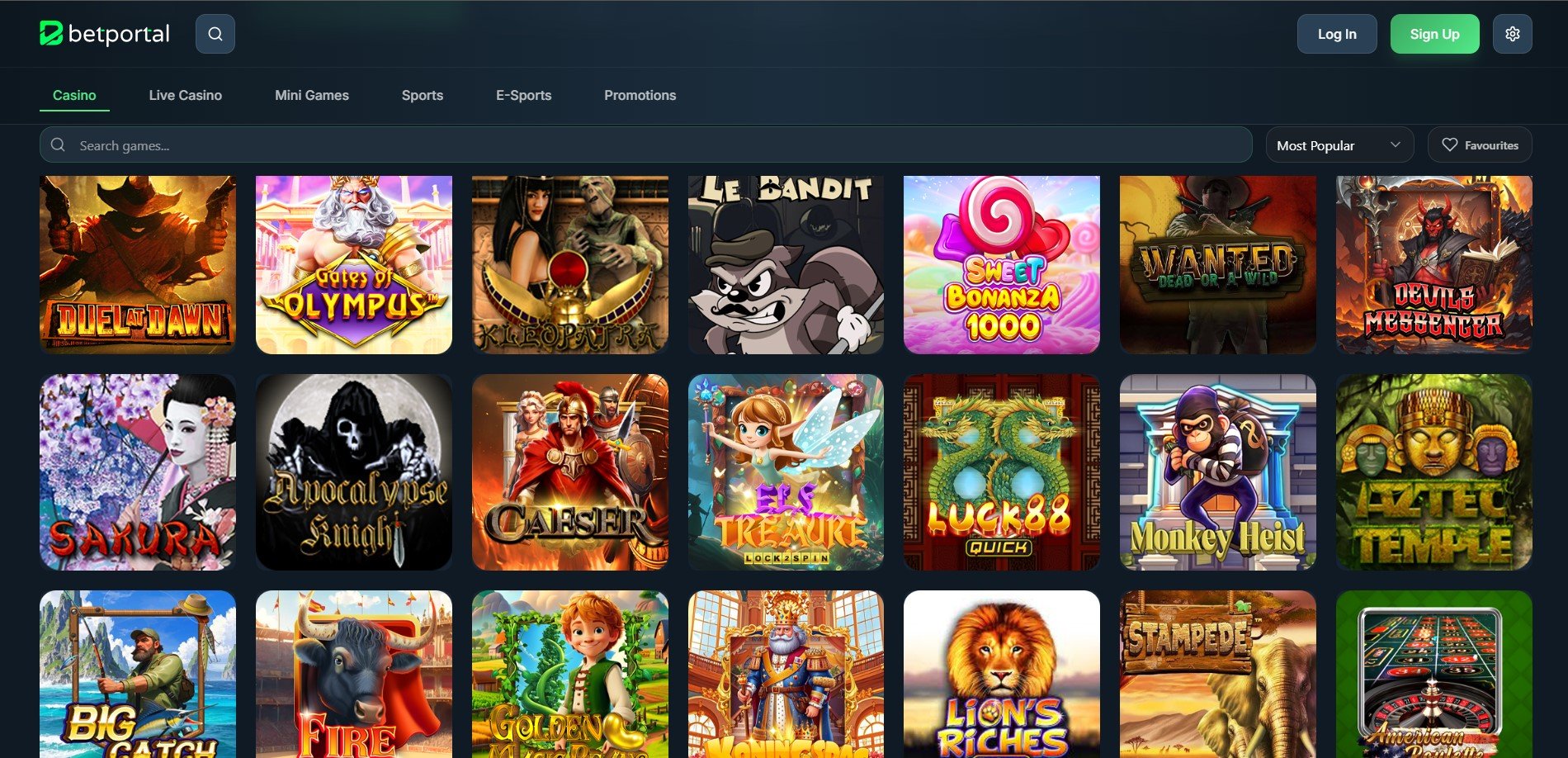 BetPortal Casino Games