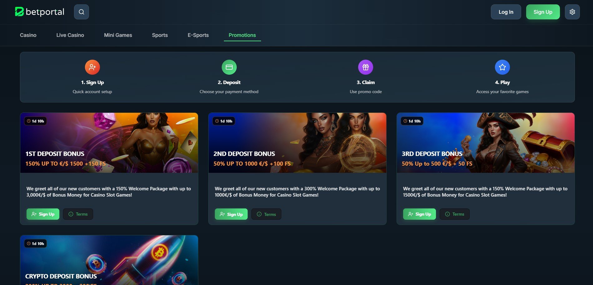 BetPortal Casino Promotions
