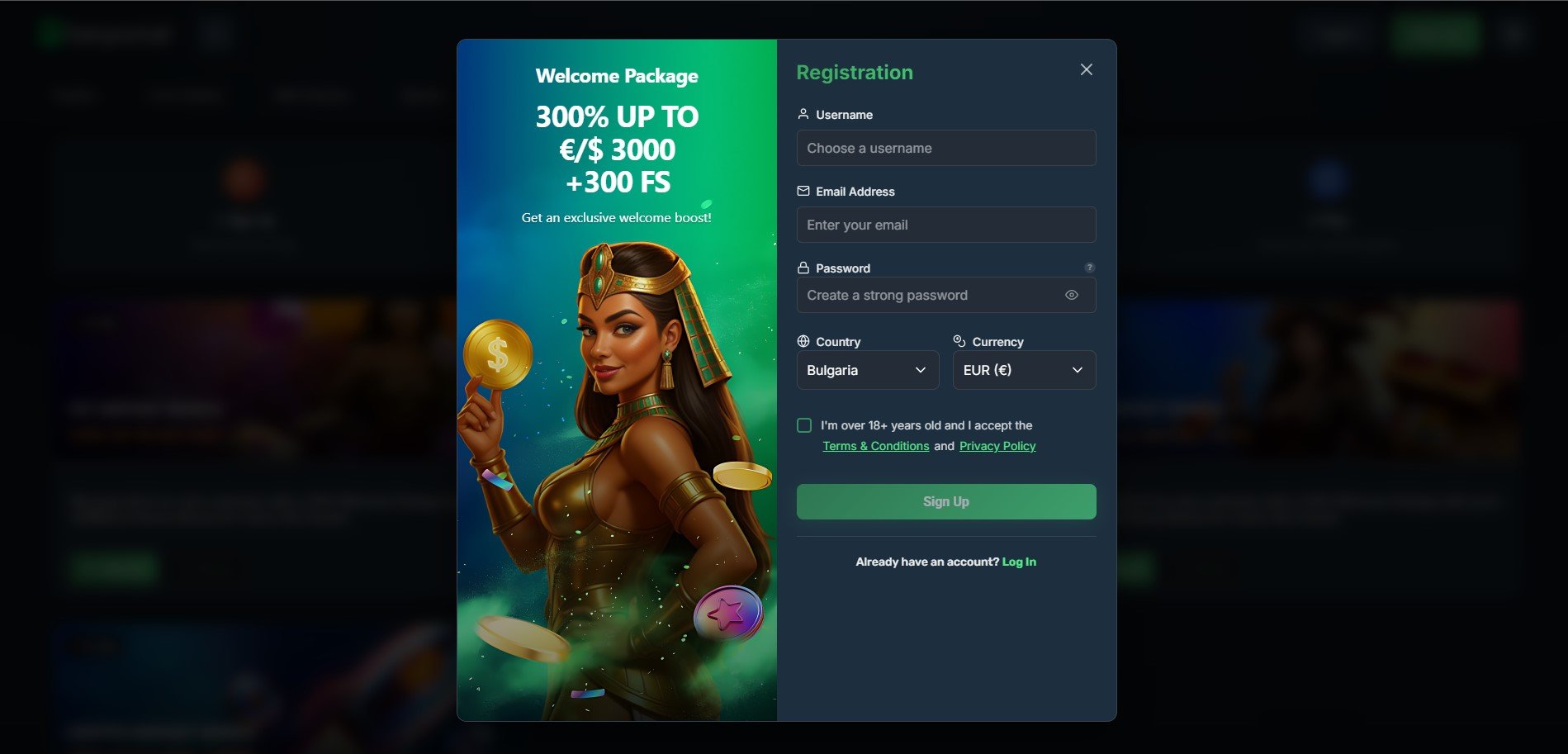 BetPortal Casino Sign Up