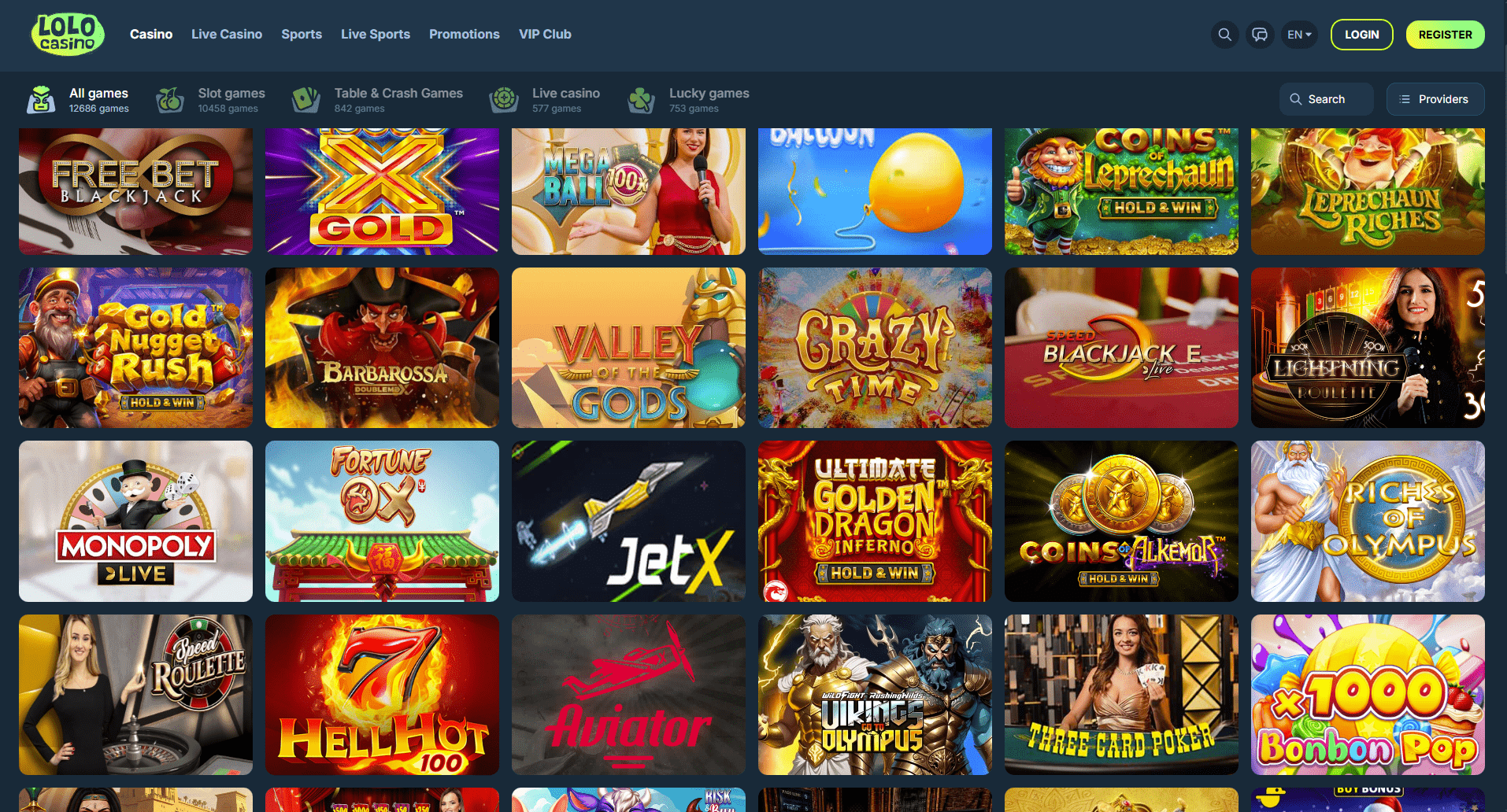 Lolo Casino Games