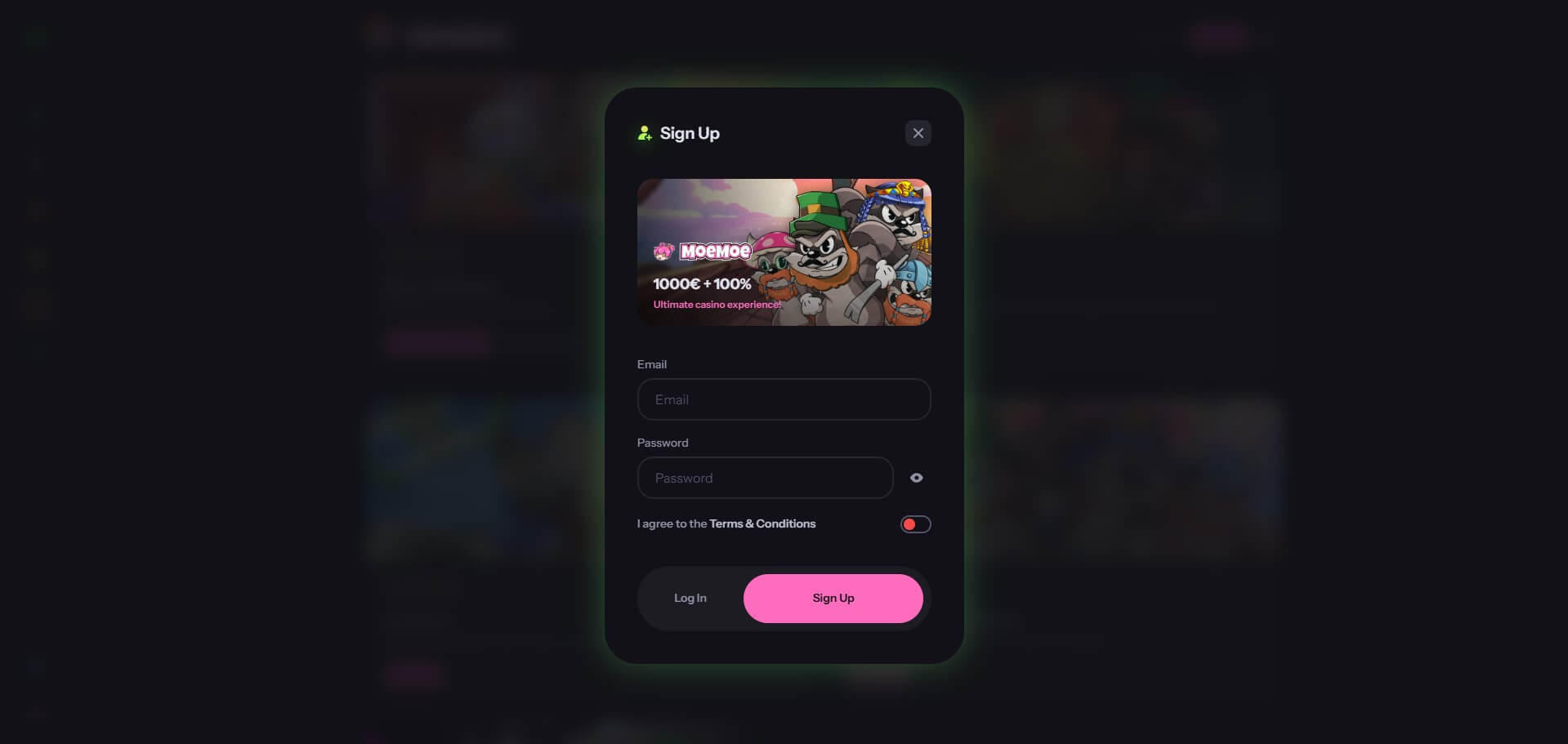 MoeMoe Casino Sign Up