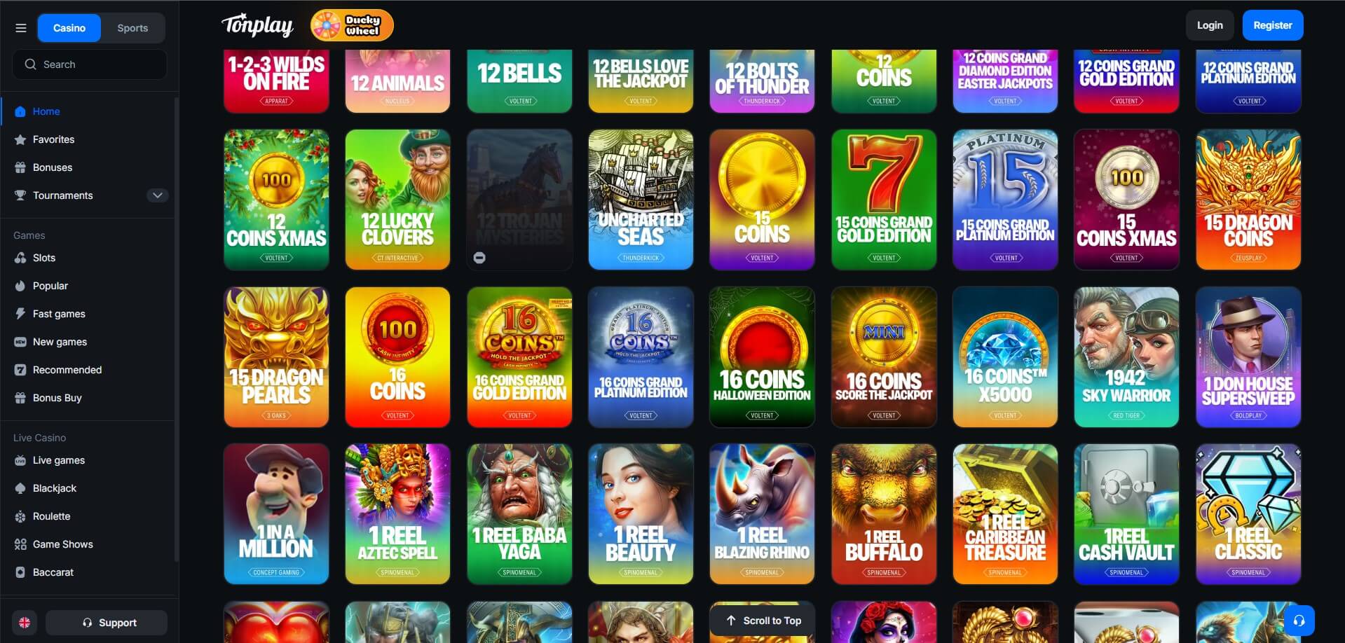 Tonplay Casino Games