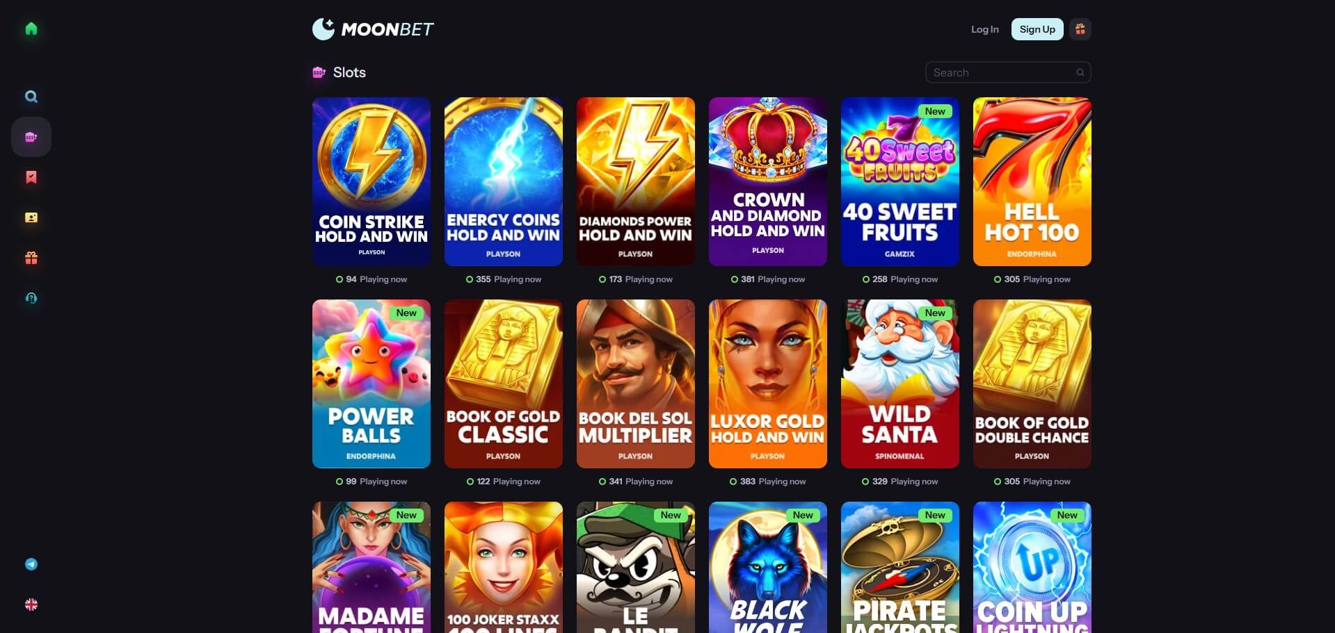 MoonBet Casino Games