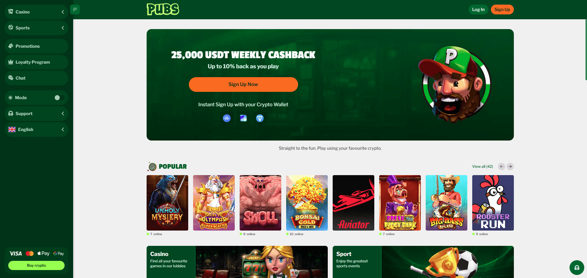 Pubs Casino Review