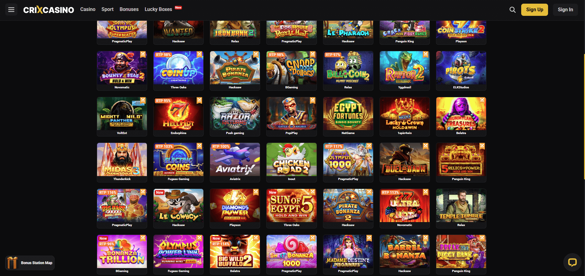 CrixCasino Games