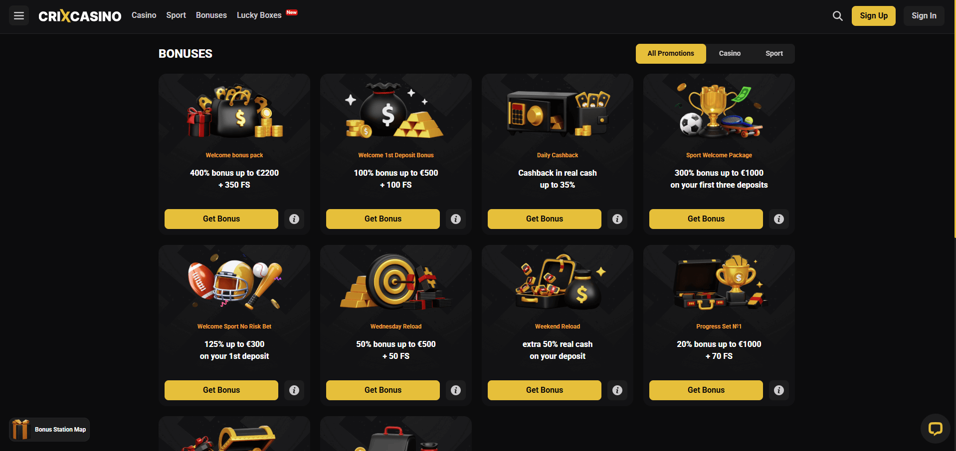CrixCasino Promotions