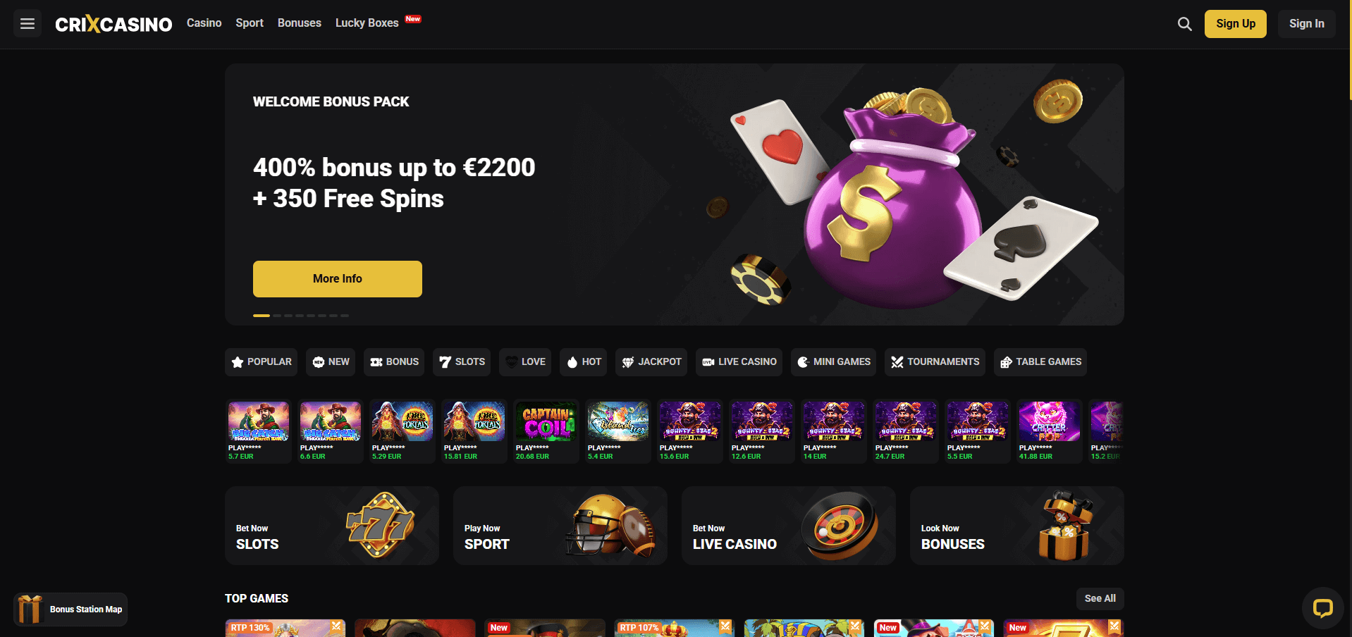 CrixCasino Review
