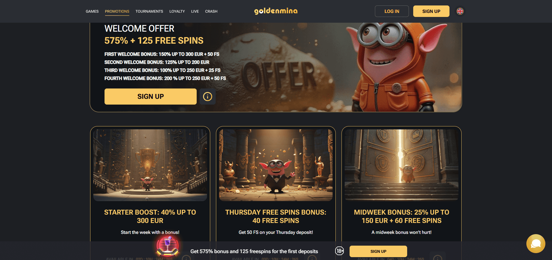 Goldenmina Casino Promotions