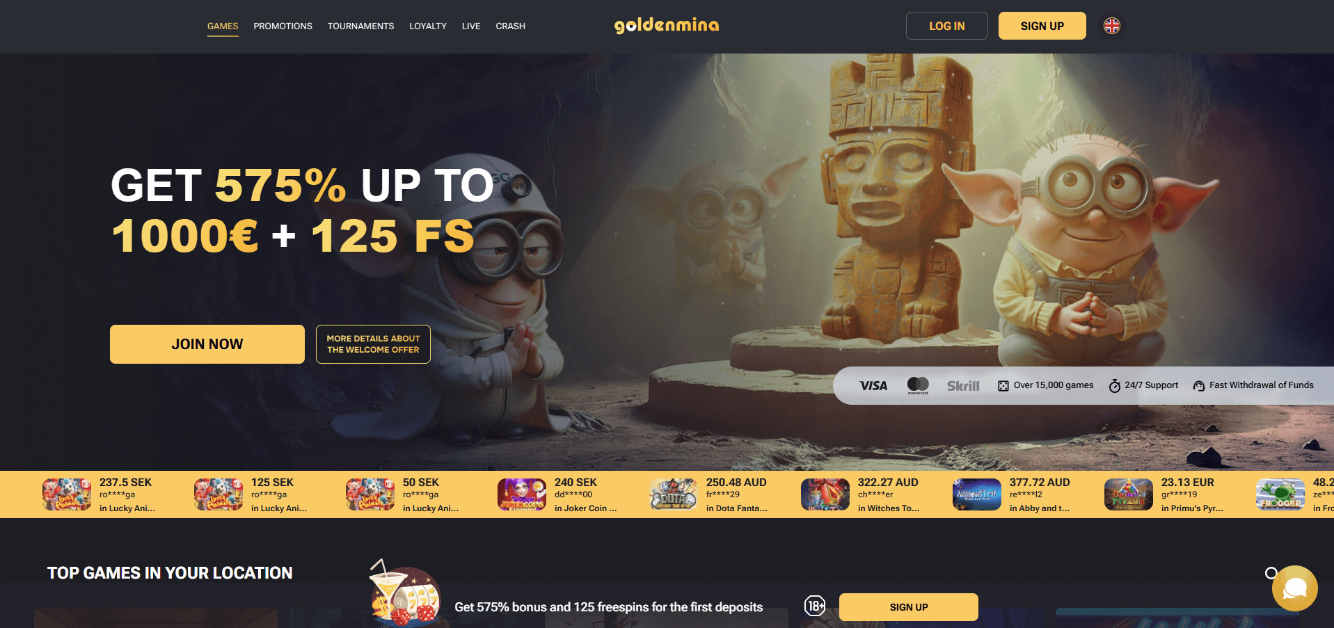 Goldenmina Casino Review