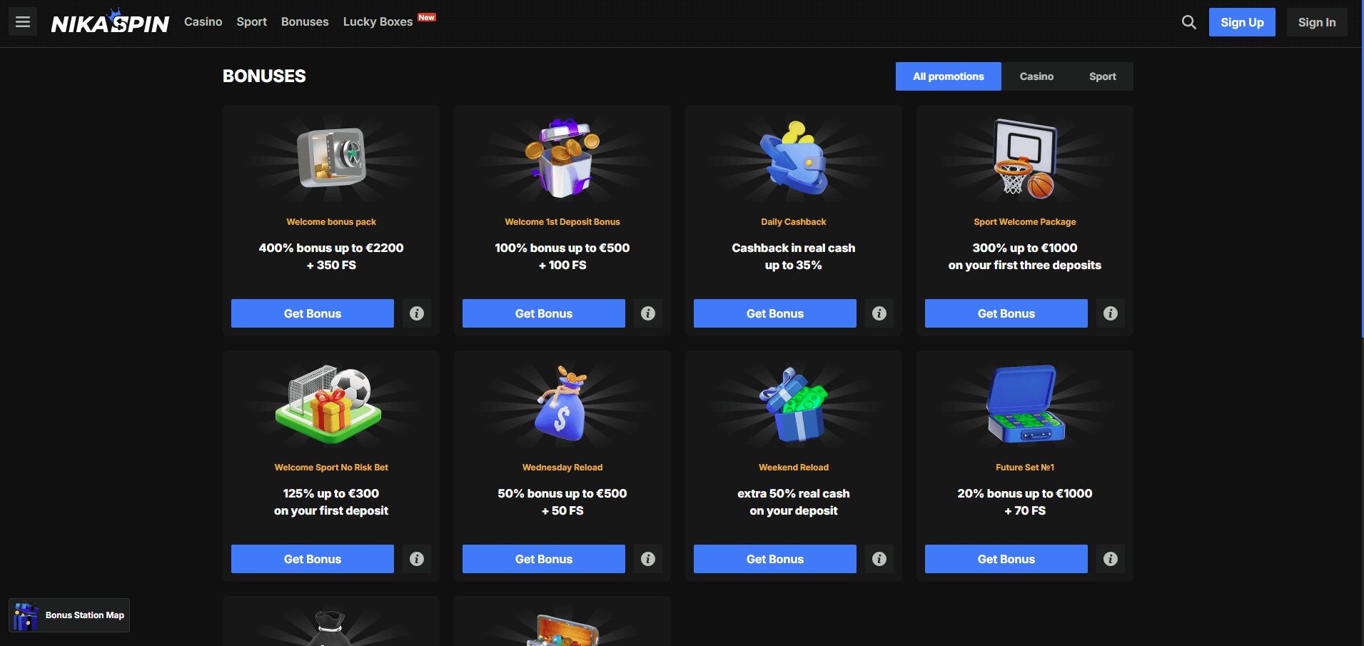 NikaSpin Casino Promotions