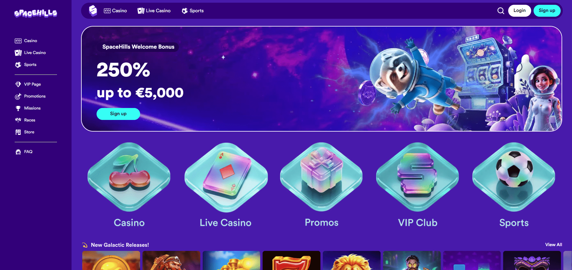 Space Hills Casino Review