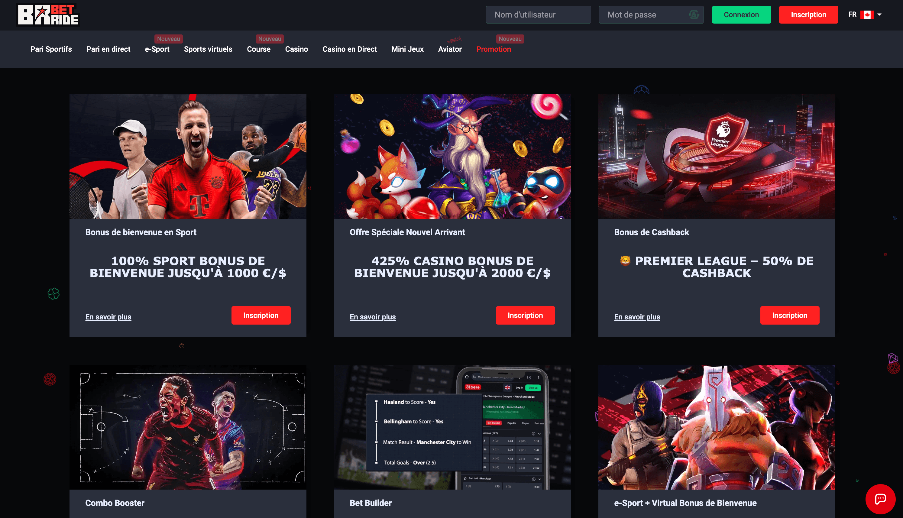 BetRide Casino Bonuses