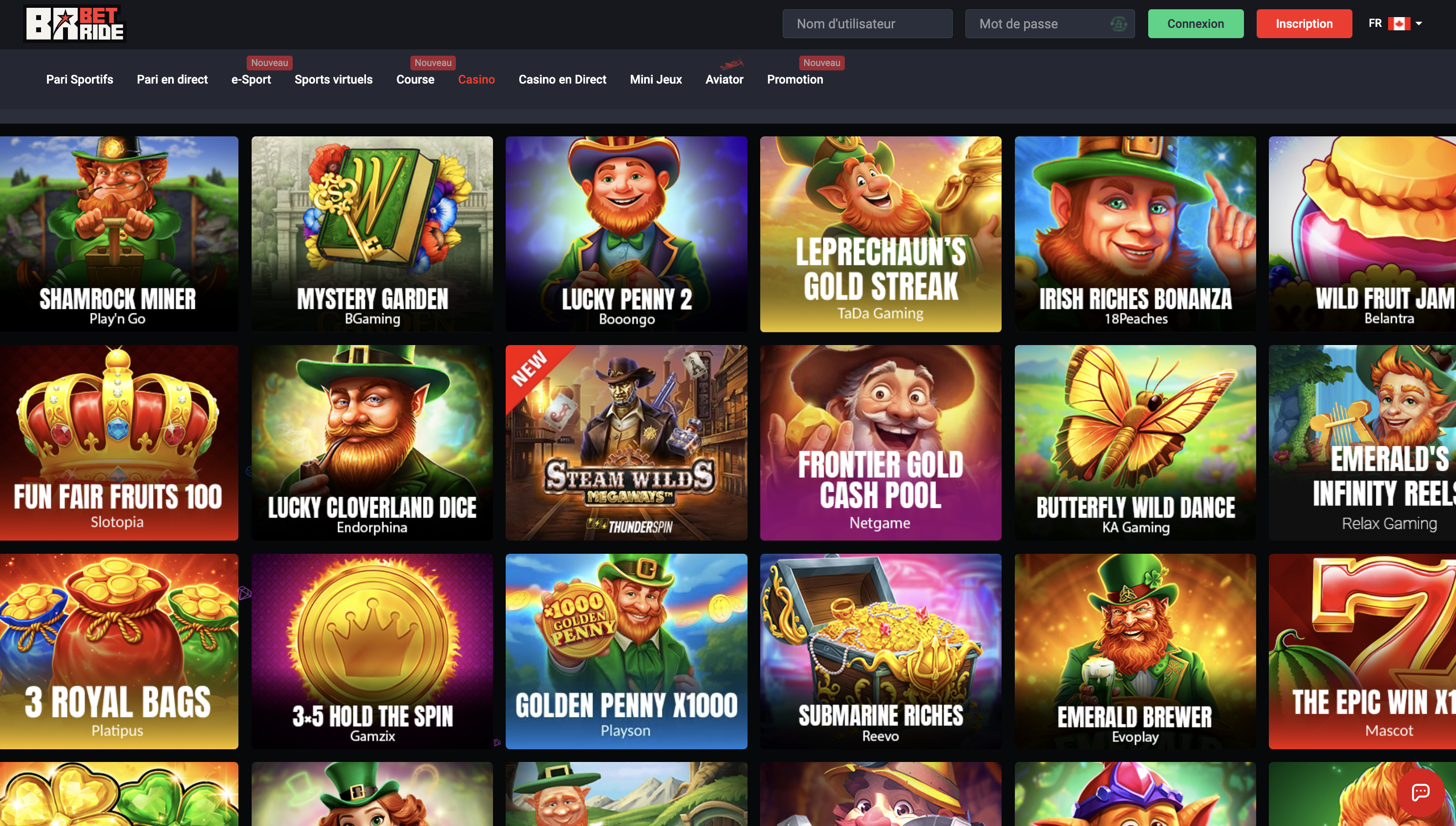 BetRide Casino Games