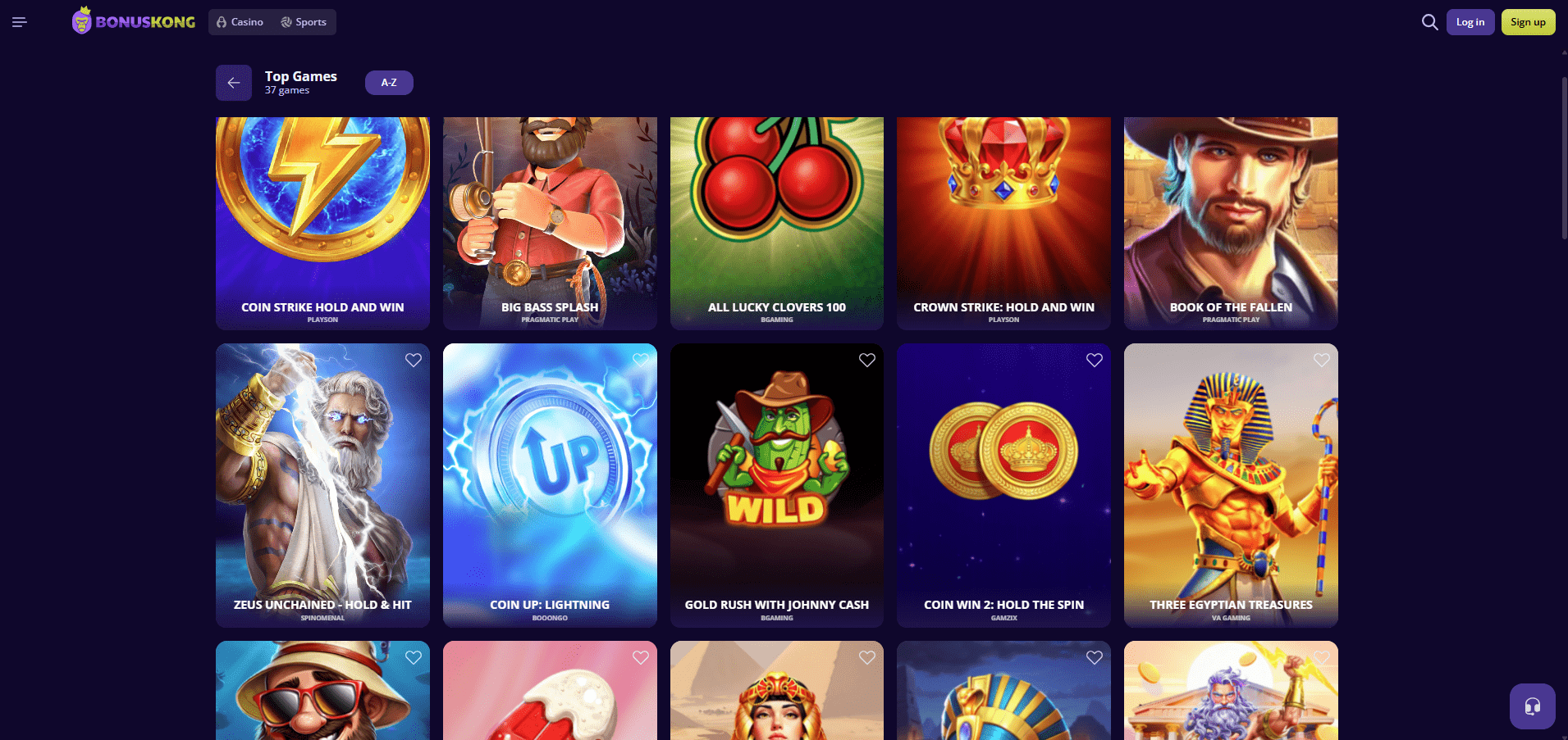 Bonus Kong Casino Games