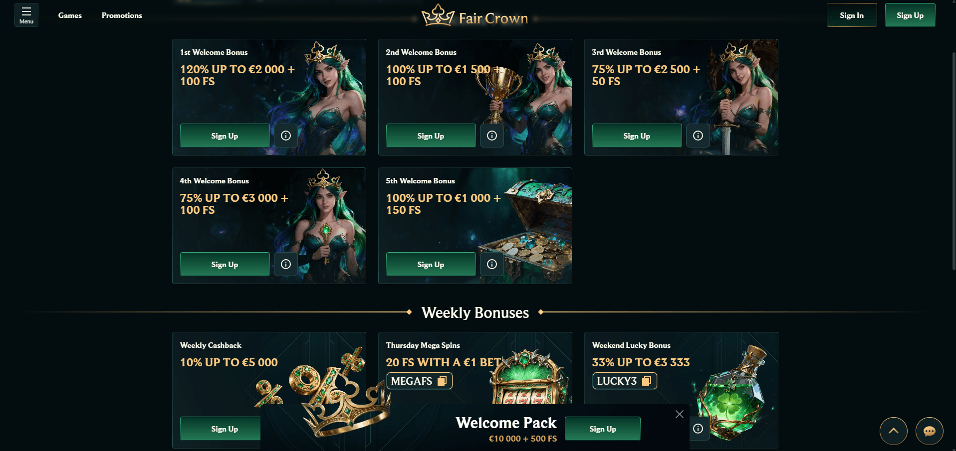 Fair Crown Casino Promotions