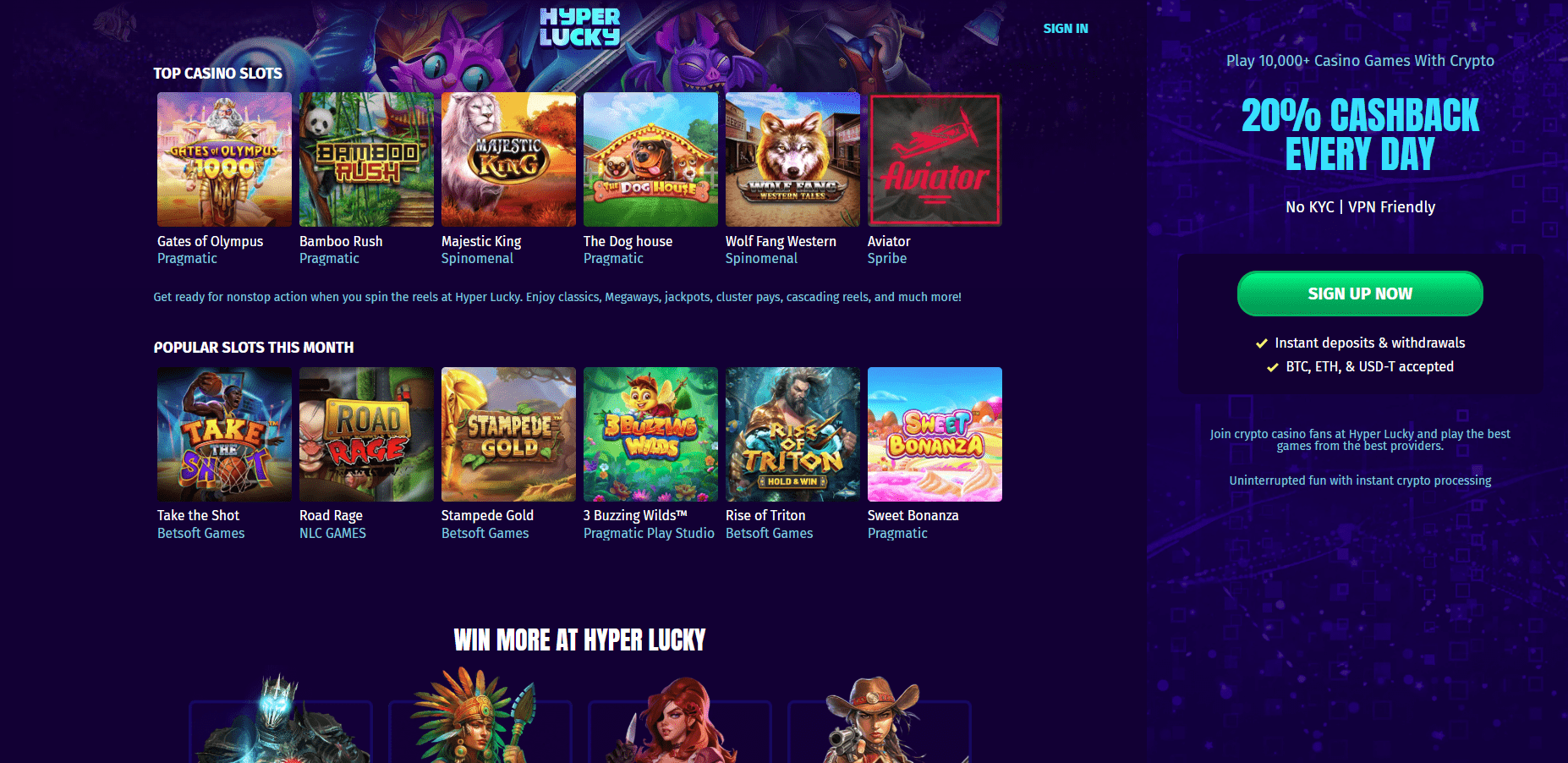 Hyper Lucky Casino Games