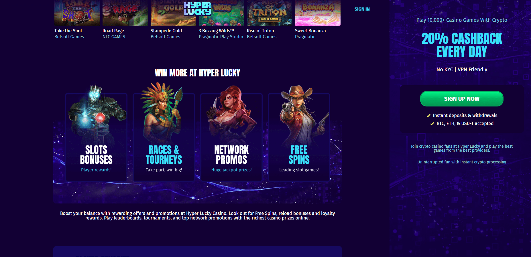 Hyper Lucky Casino Promotions