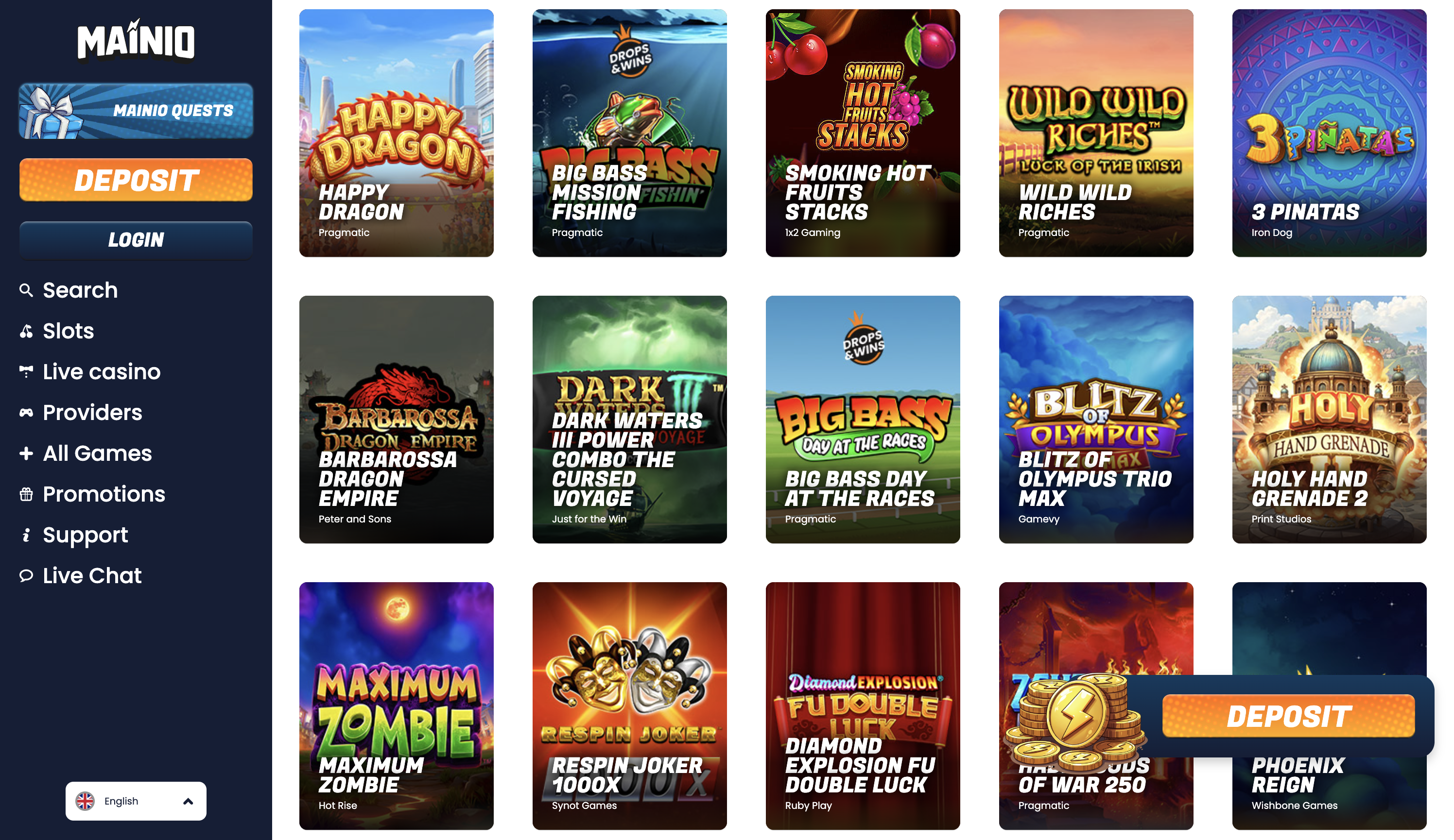 Mainiokasino Casino Games