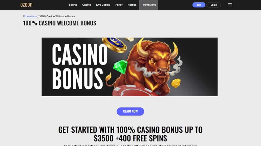 Ozoon Casino Promotions