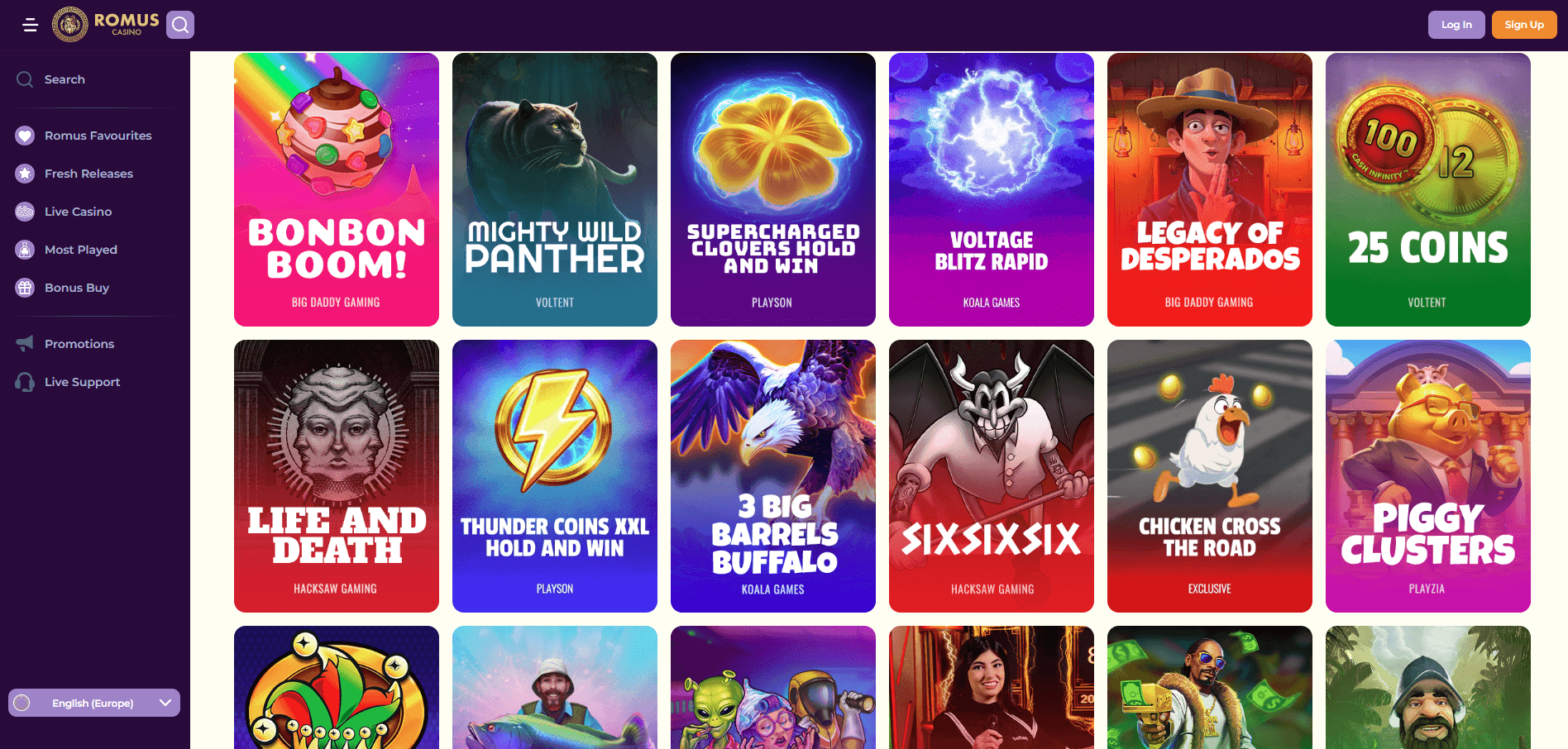 Romus Casino Games