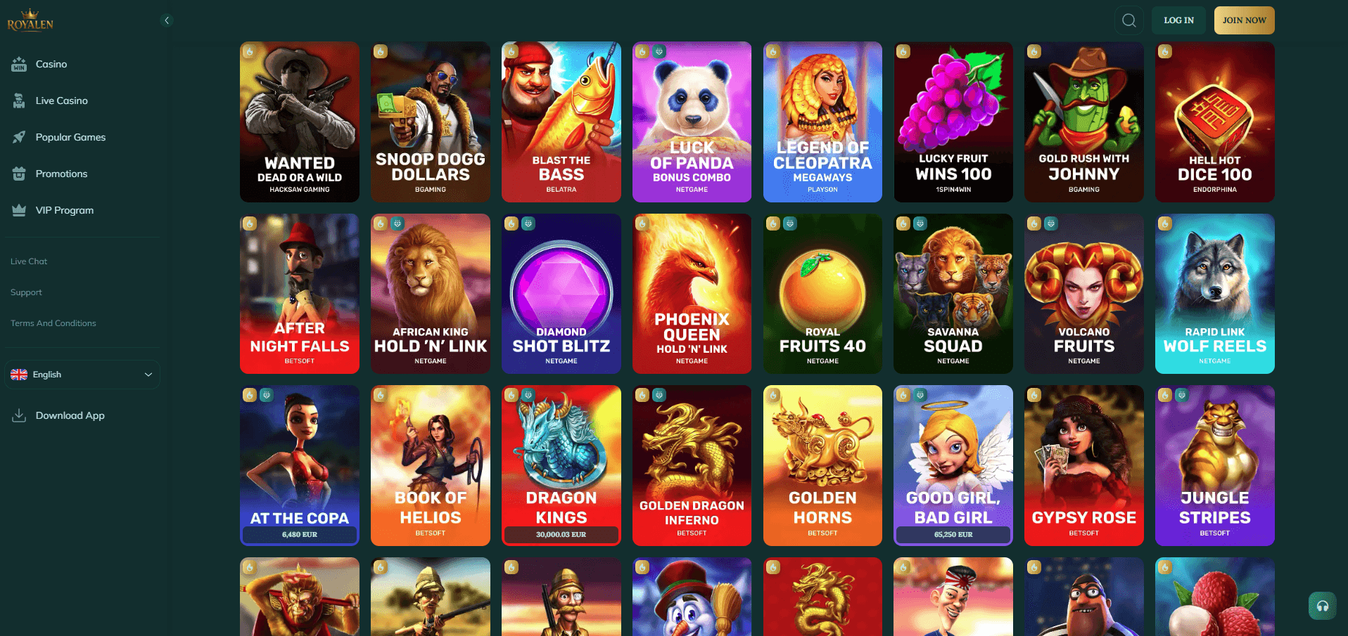 Royalen Casino Games