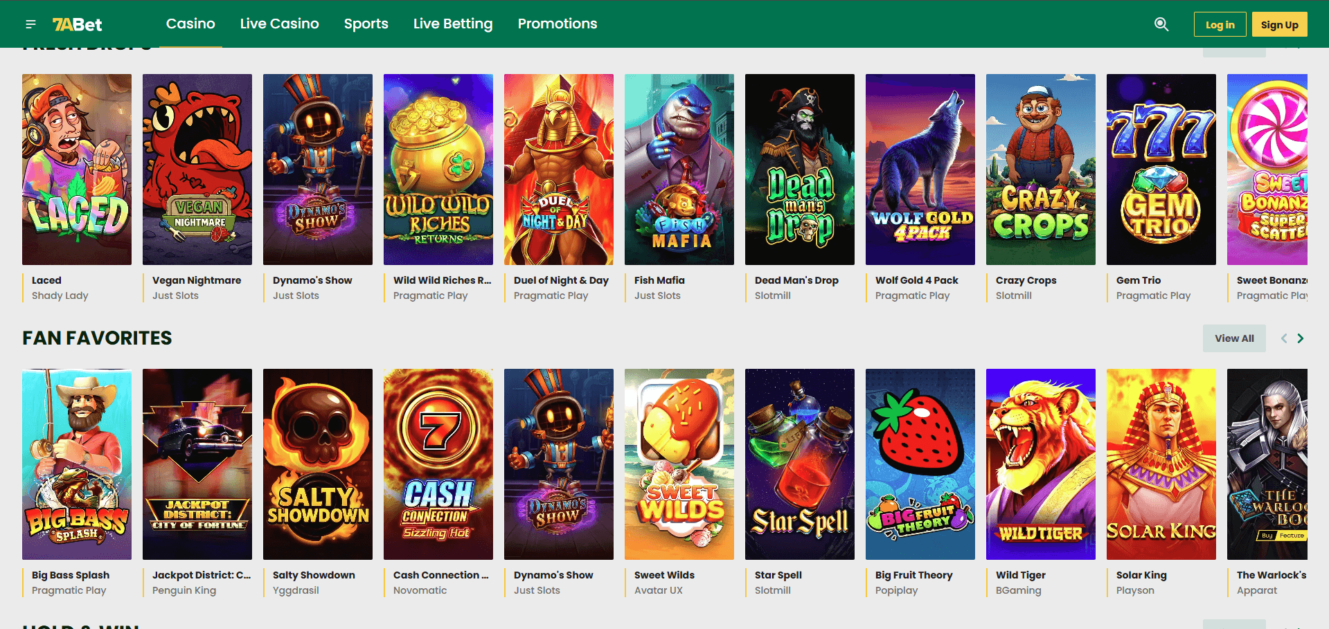 7ABet Casino Games