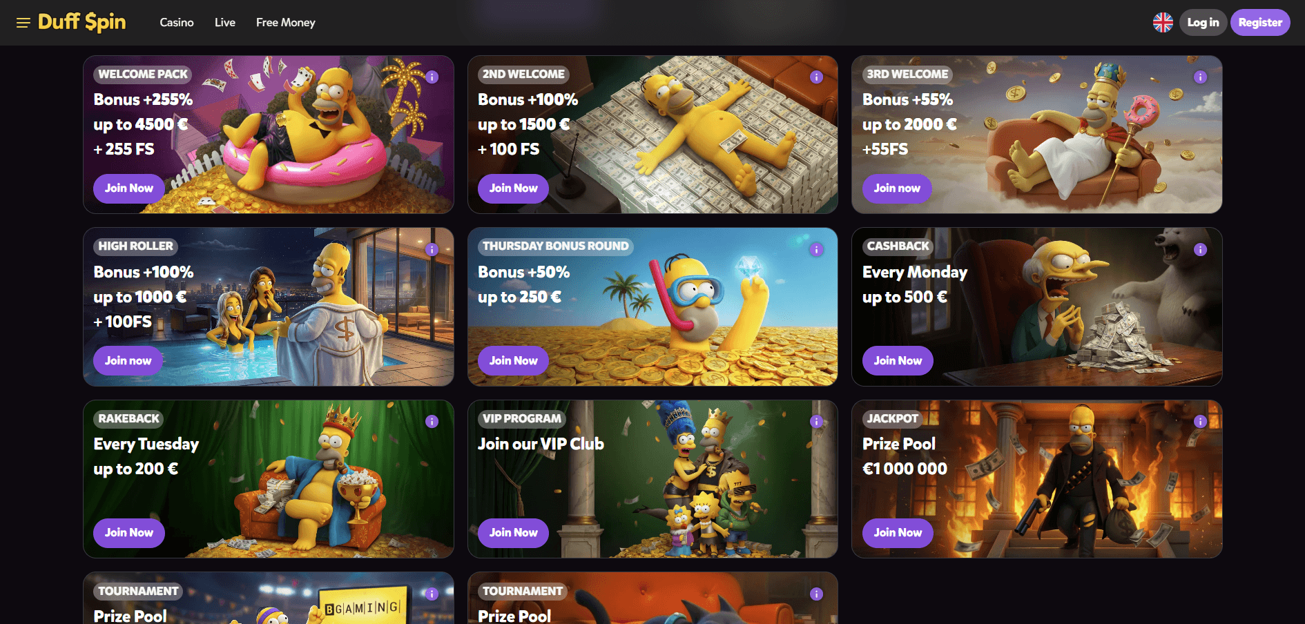 DuffSpin Casino Promotions