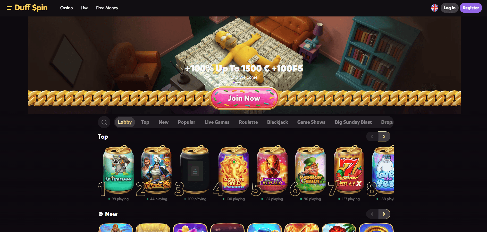 DuffSpin Casino Review
