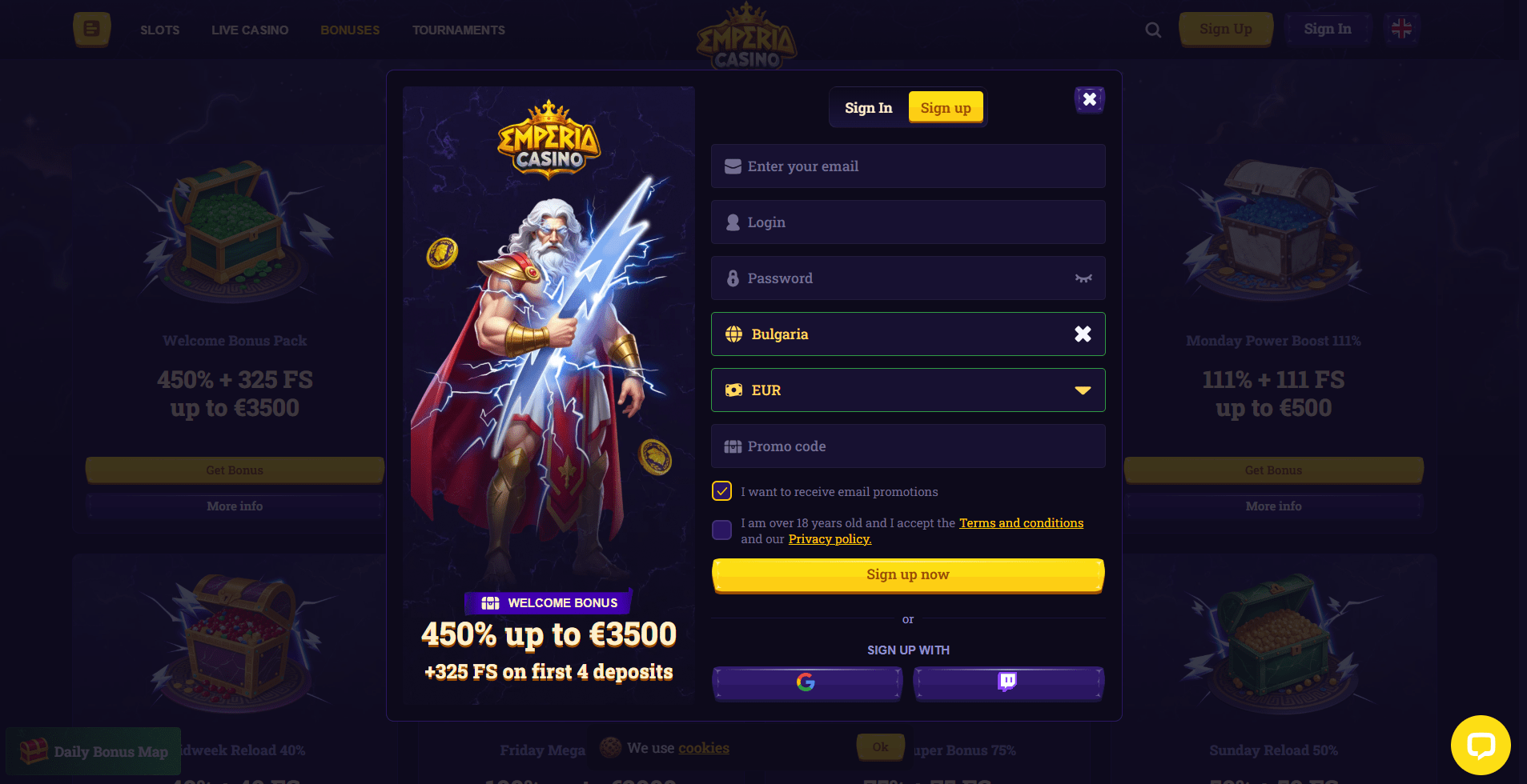 Emperia Casino Sign Up