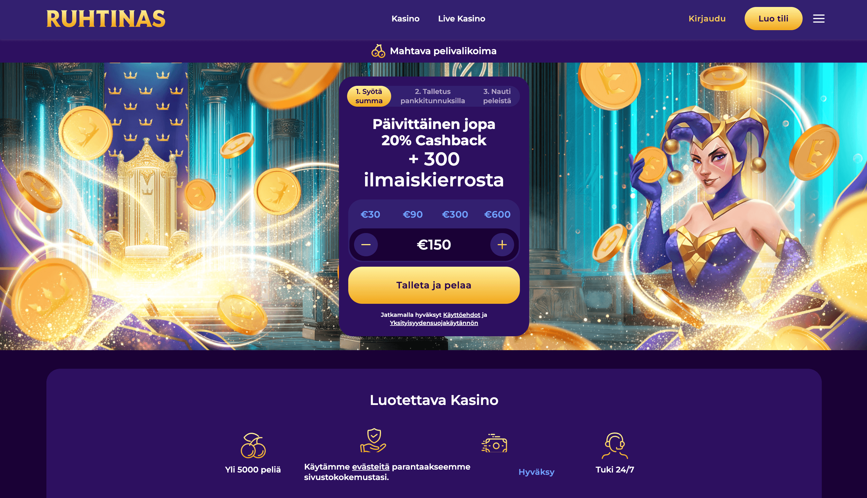 Ruhtinas Casino Lobby
