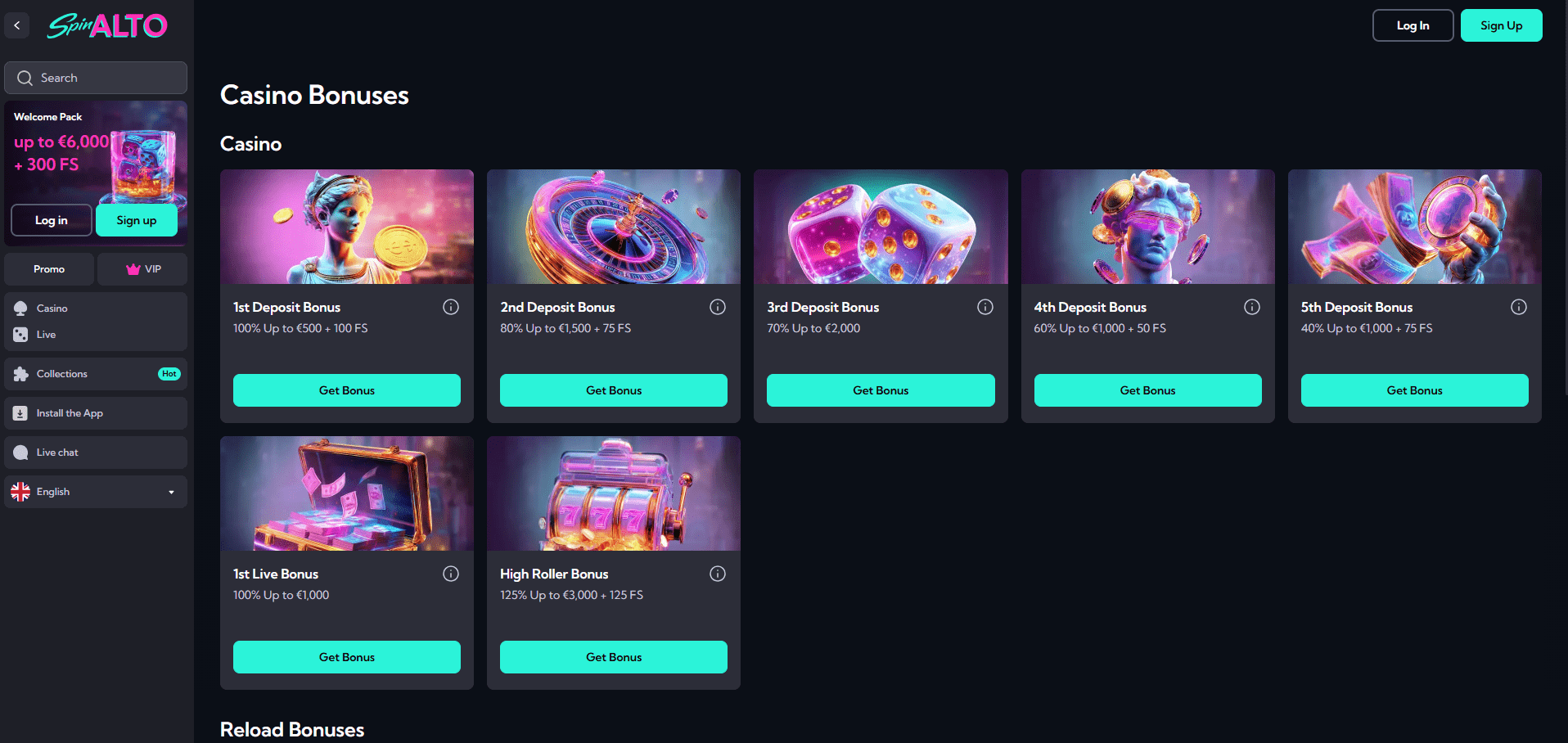 SpinAlto Casino Promotions