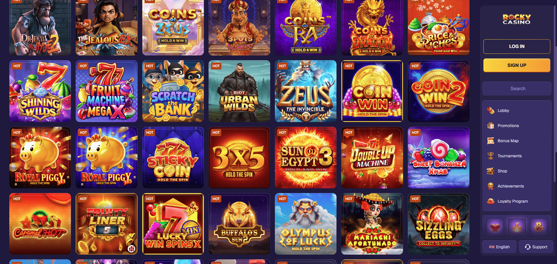The Rocky Casino Games