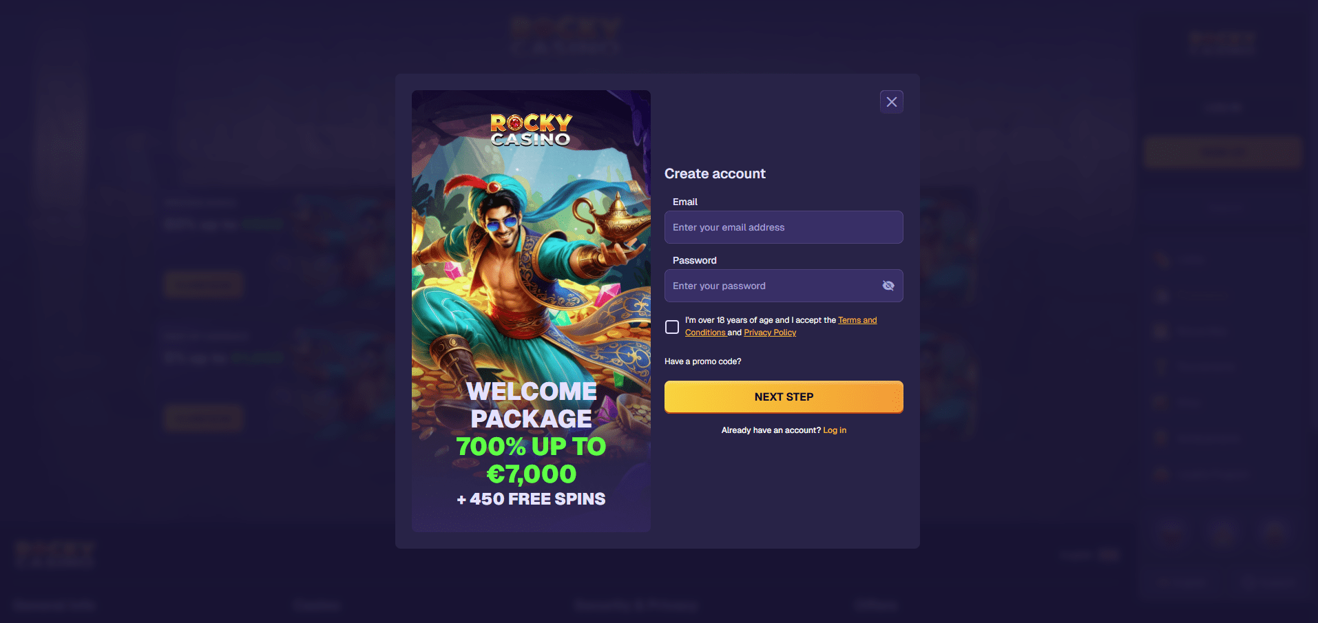 The Rocky Casino Sign Up