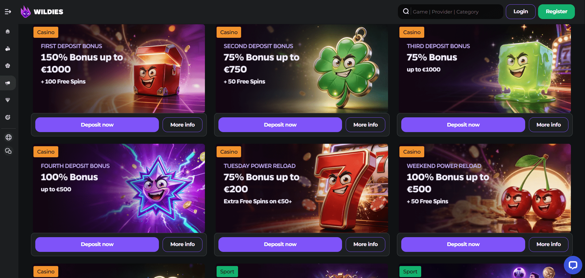 Wildies Casino Promotions