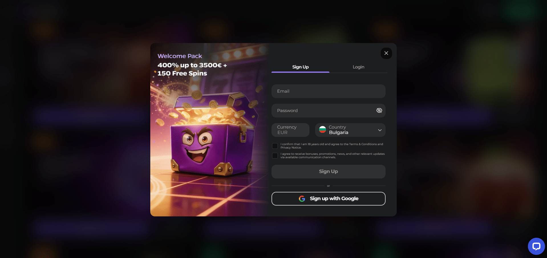 Wildies Casino SIgn Up