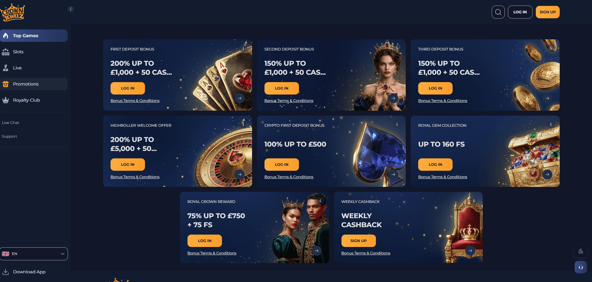 CrownJewelz Casino Promotions