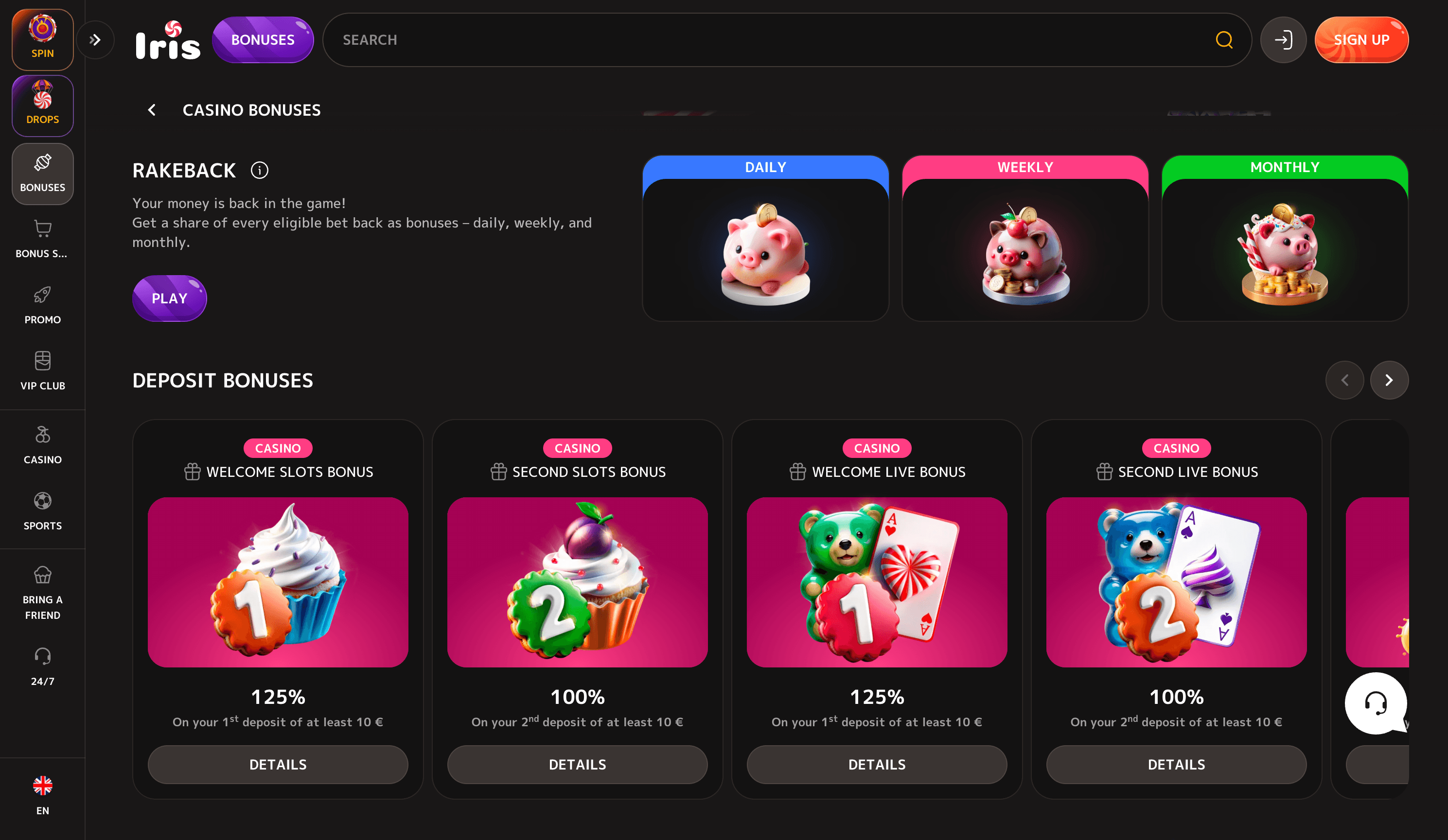 Iris Casino Bonuses