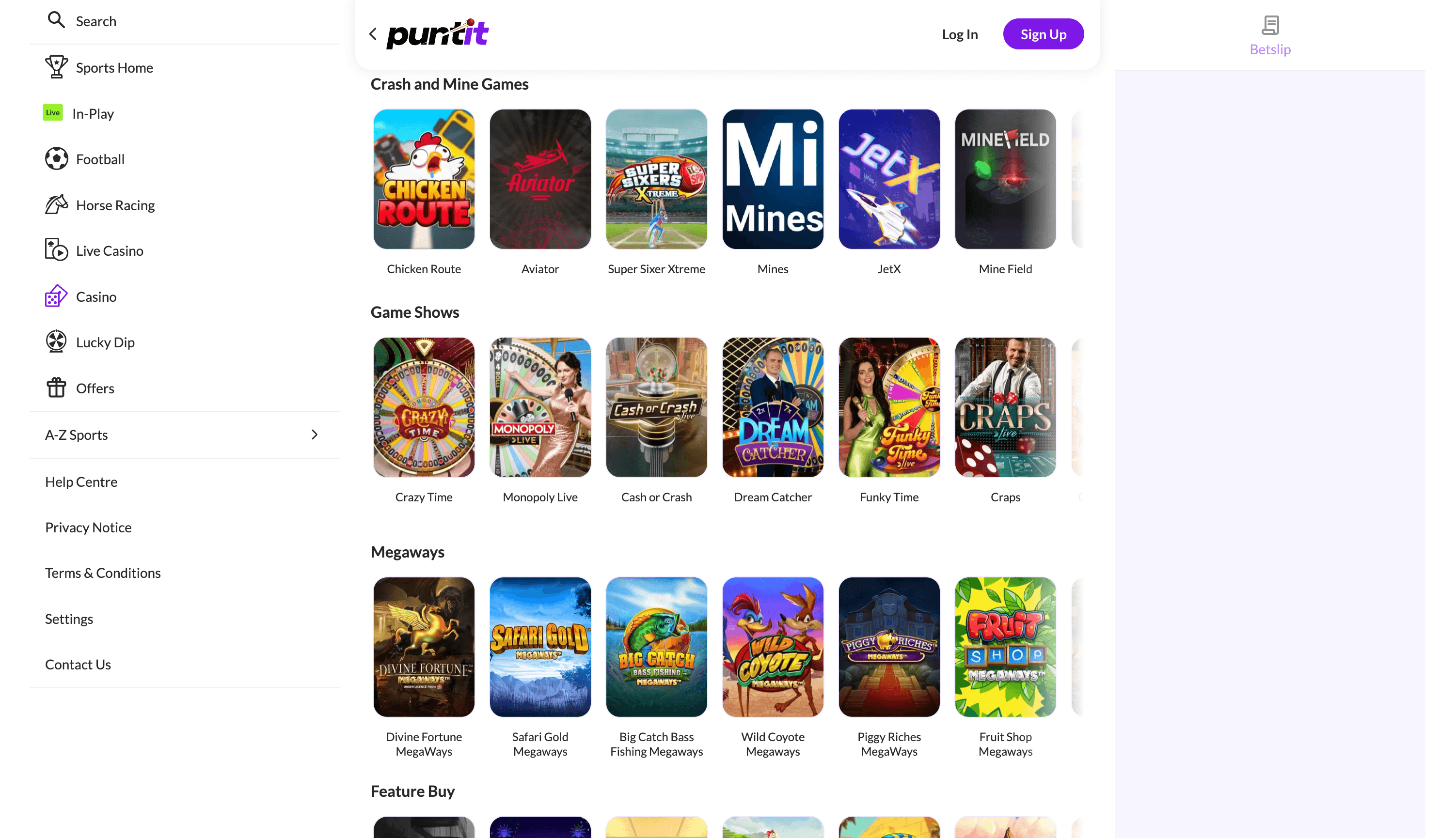 Puntit Casino Games